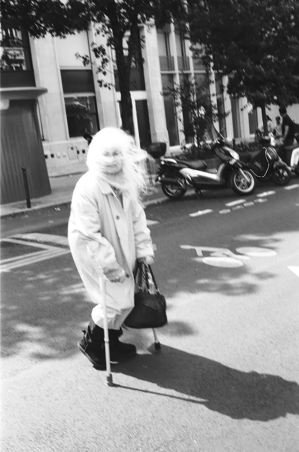 Barthelemy de Mazenod | People of Paris | An old woman crossing the street